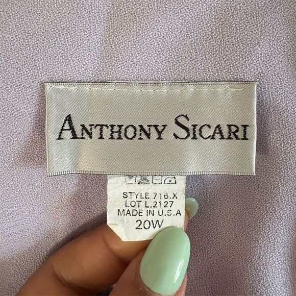 Jessica McClintock Women's Plus Size 20 Purple Embroidered Jacket/skirt - Picture 2 of 15